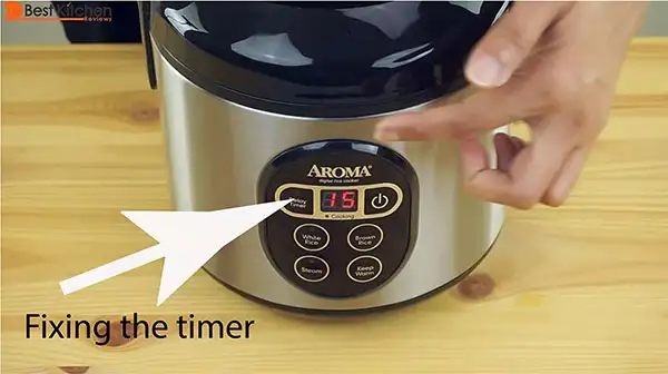 aroma rice cooker timer