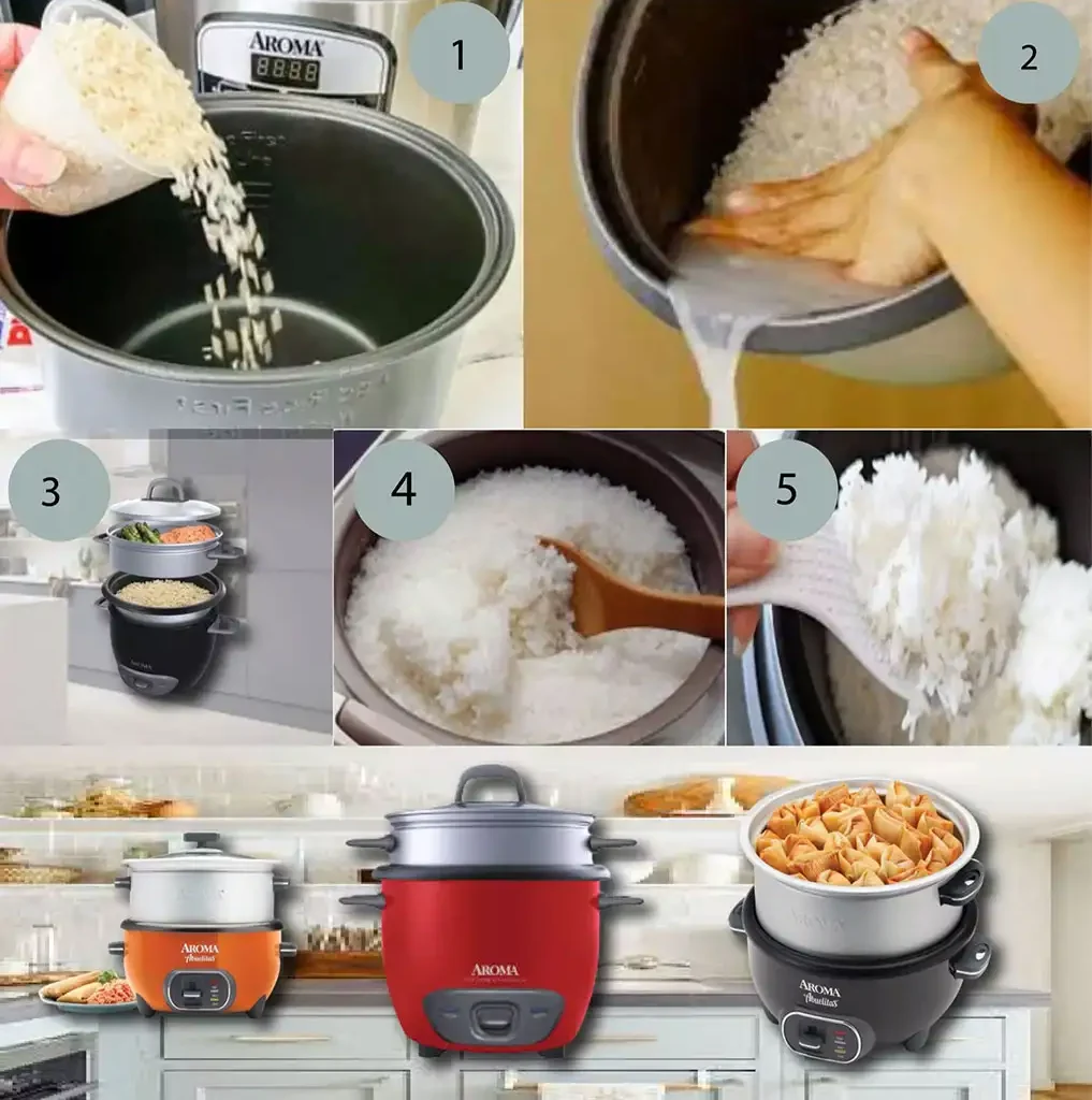 how to cook rice with aroma cooker