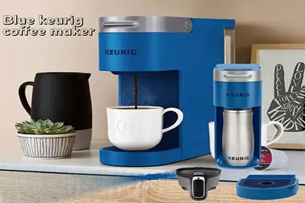 blue Keurig coffee maker