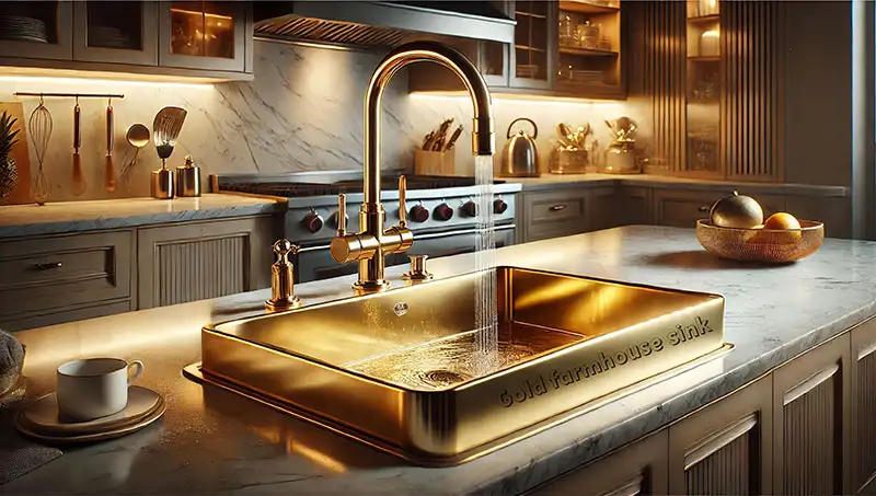 Gold farmhouse sink