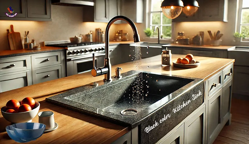 Black color Single Bowl Farmhouse Kitchen Sink